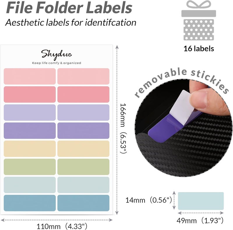 Skydue Accordion File Organizer, Expanding File Folder with 7 Pockets, Portable Receipt Paper Bill Document Organizer, Letter/A4 Size Filing Folder School Office Supplies, Black - Image 4